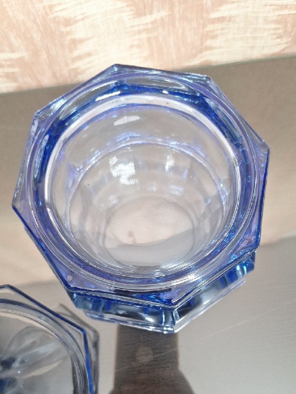 Indiana Glass Blue Octagonal Covered Candy Dish - Picture 7 of 8